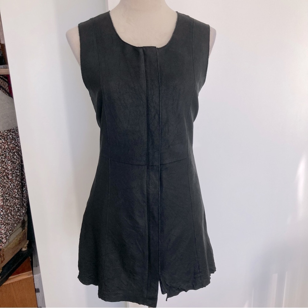 My Tribe Leather retro mini dress